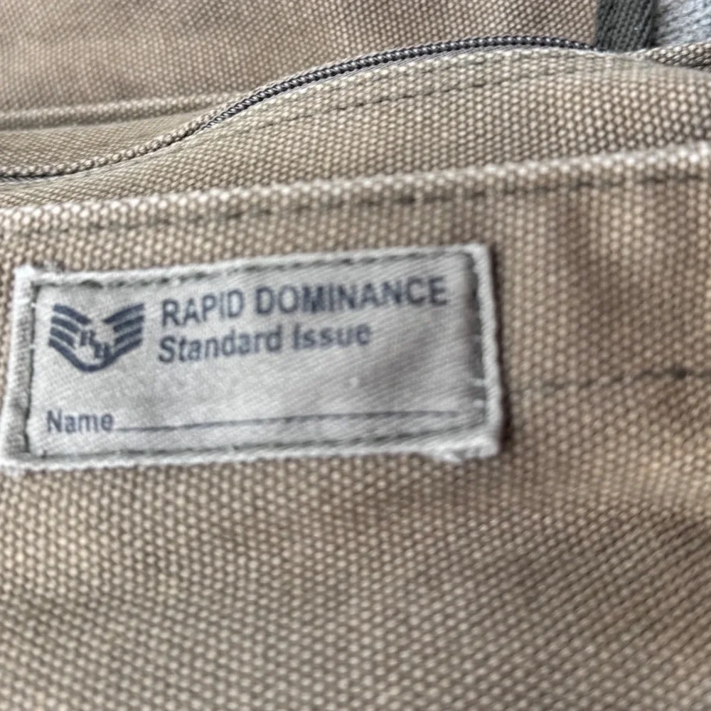 Rapid Dominance Standard Issue Khaki Canvas Military Messenger Bag Tactical